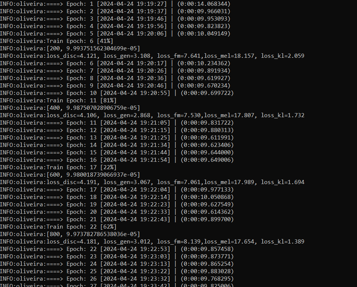 Console de Logs de Treino do Modelo
