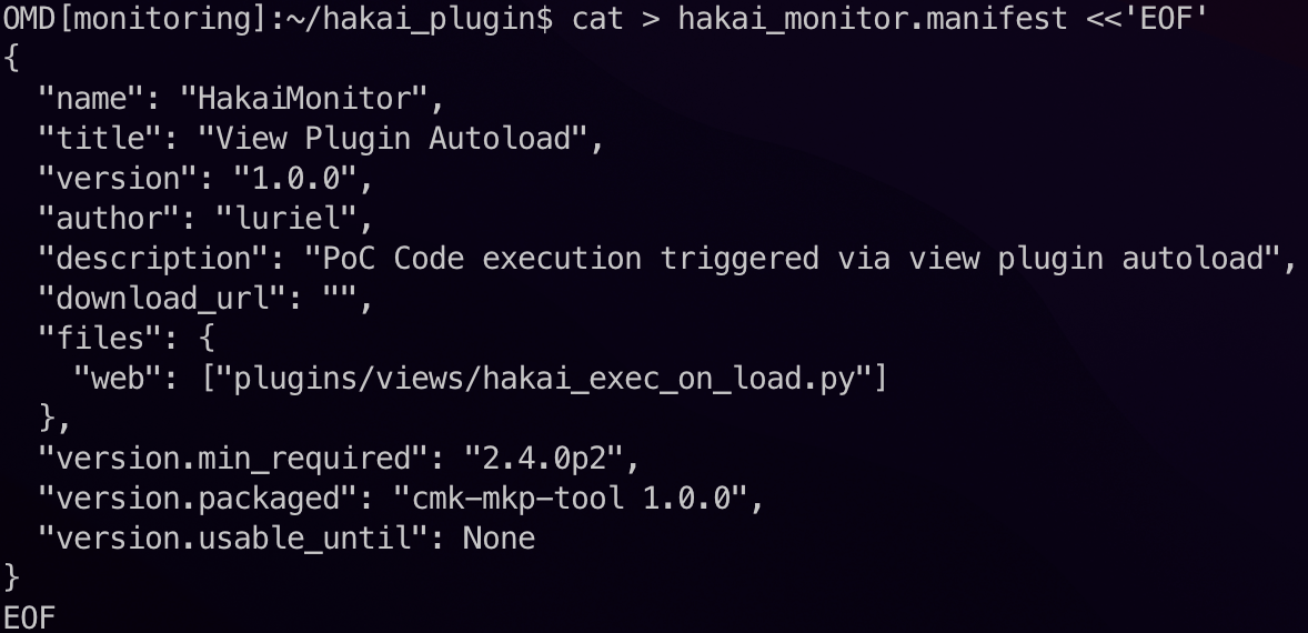 Figure 4 - Listing and verifying the malicious plugin file, then setting the executable permission using chmod to ensure the payload can be executed by the system upon GUI autoload.
