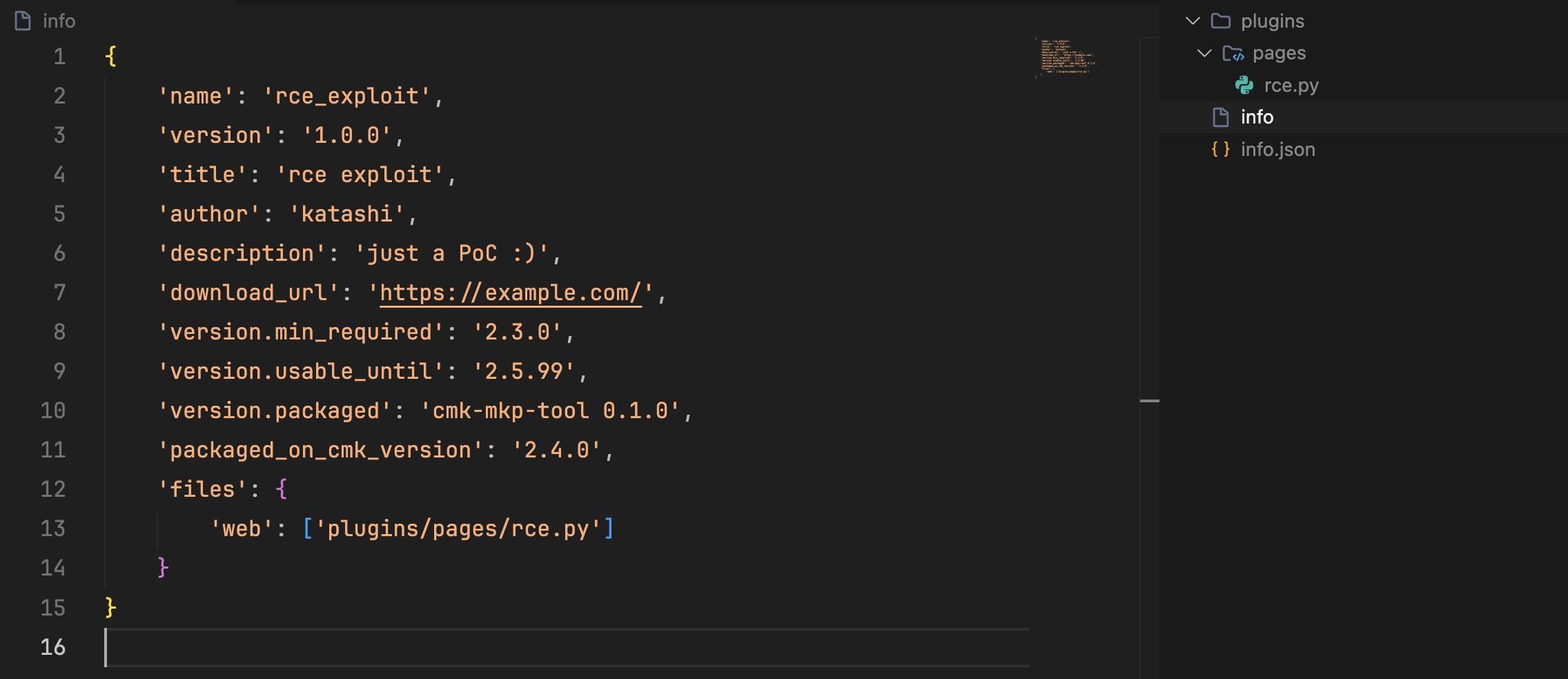 Figure 10 - Contents of the info file