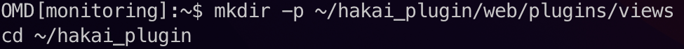 Figure 1 -&nbsp;Creating the required directory structure for the malicious MKP package under&nbsp;~/hakai_plugin/web/plugins/views&nbsp;before adding the Python payload.